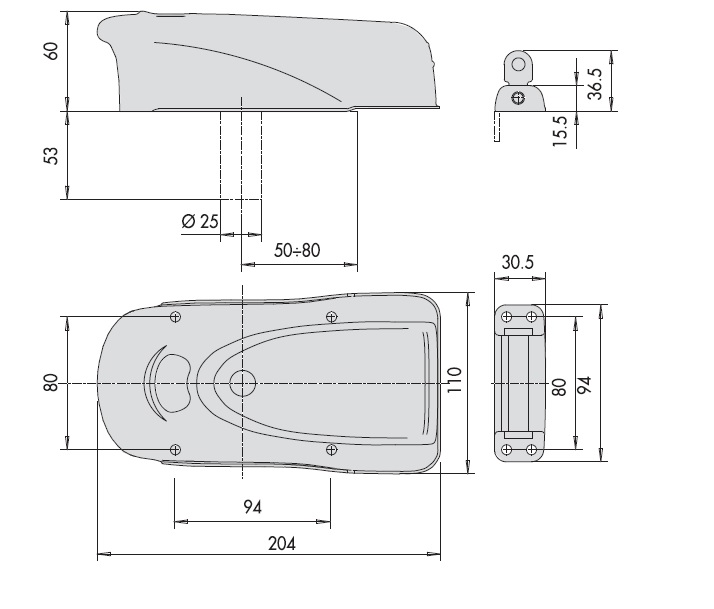 Замок накладной электромеханический CISA 1A721.00.0 