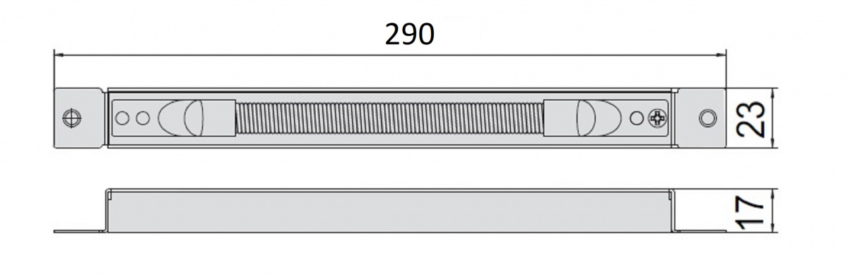 Защита кабеля врезная вертикальная, нержавейка LOGOLINE RL-07515.15.0 