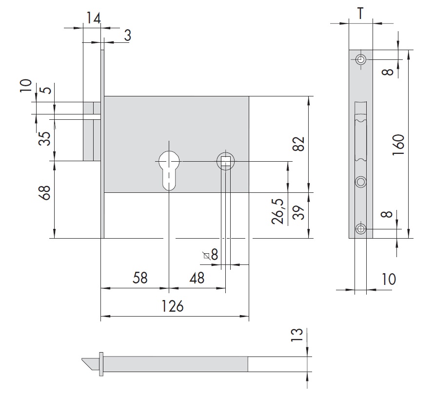 Замок врезной электромеханический CISA 14017.60.2 