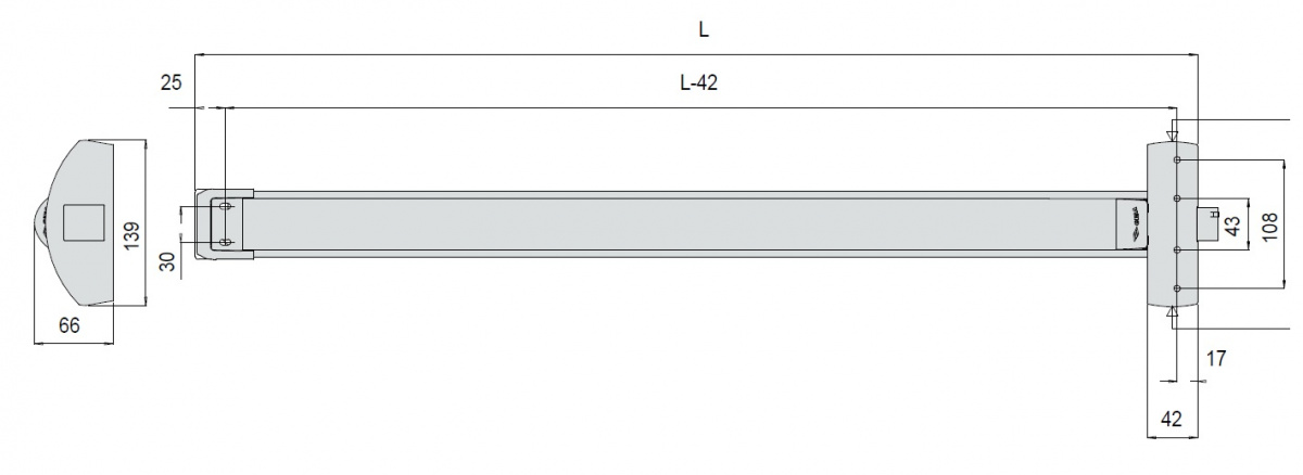 Устройство "Антипаника" накладное CISA 59811.11.0 