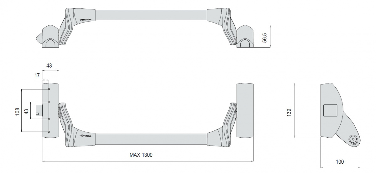Устройство "Антипаника" накладное CISA 59011.10.0 