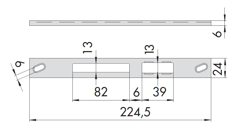 U-образная ответная планка для замков с защелкой/роликом с подъемным ригелем CISA 06461.25.0 