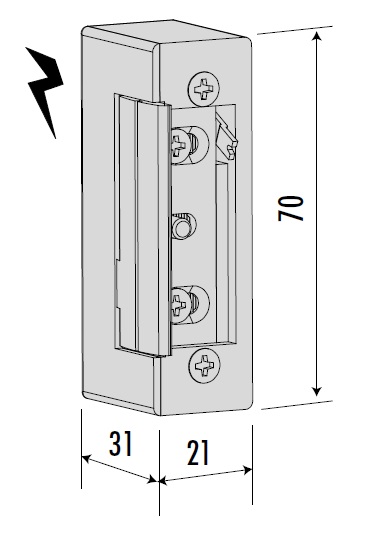 Защелка электромеханическая нормально закрытая CISA 15100.00.0 