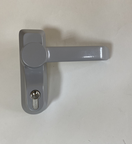 Ручка внешняя со встроенным цилиндром для накладного утройства "Антипаника" CISA 07078.68.0.97, серый цвет 