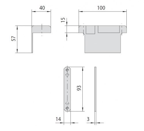 Ответная часть для замков серии 11610 и 11630 CISA 07018.10.4 