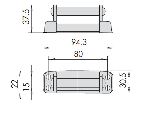 Планка ответная для замков серии 1A731, 1A721 CISA 07021.00.0 