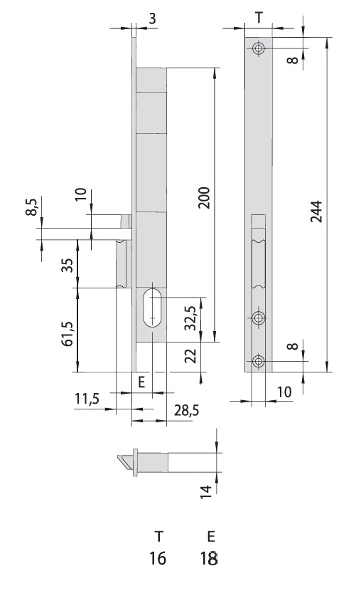 Замок врезной электромеханический CISA 14020.18.2 