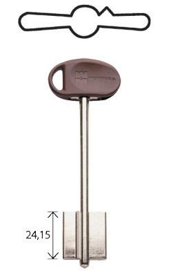 Заготовка ключа для накладных сувальдных замков Mottura 92.106BLU5 