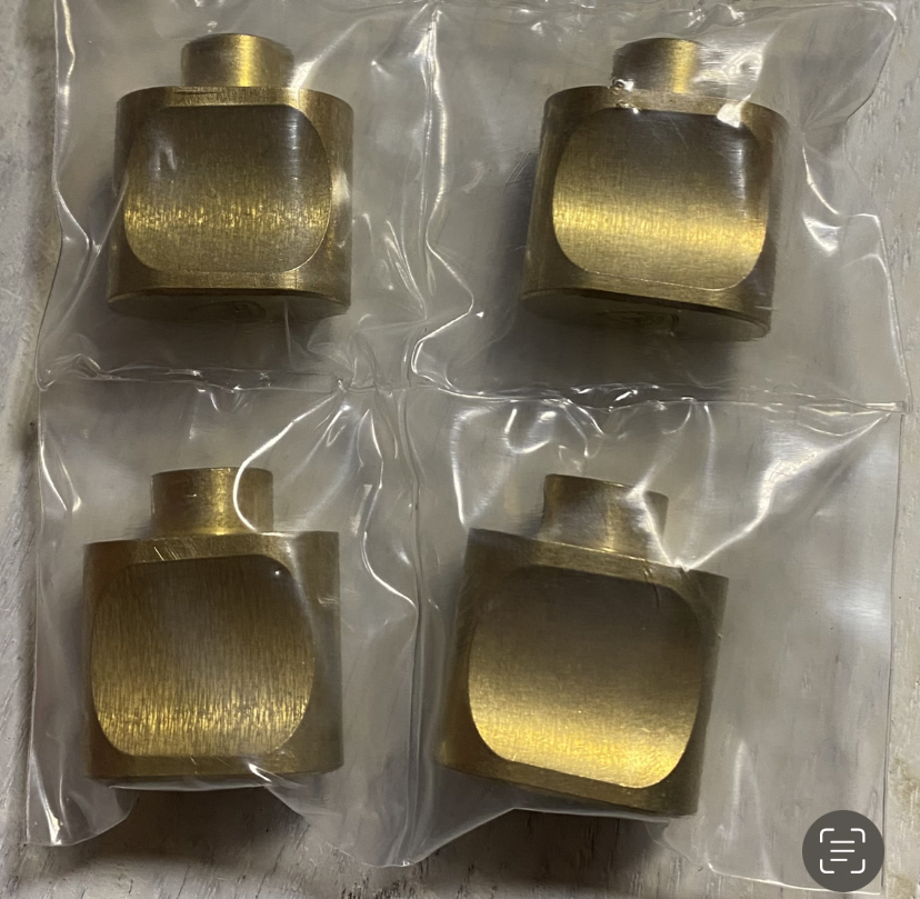 Вертушка для цилиндров, матированная латунь 