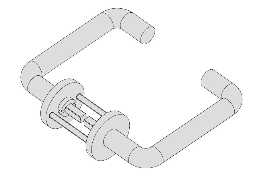 Комплект ручек для замков CISA серии Exitlock CISA 07070.60.0.B1 