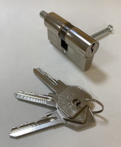 Цилиндр CISA серии С2000 ключ-вертушка 80мм (40х40) никель 