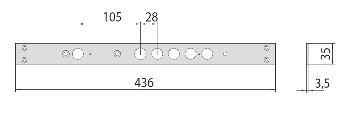 Планка торцевая для замков серии 57900 CISA 06221.52.0 