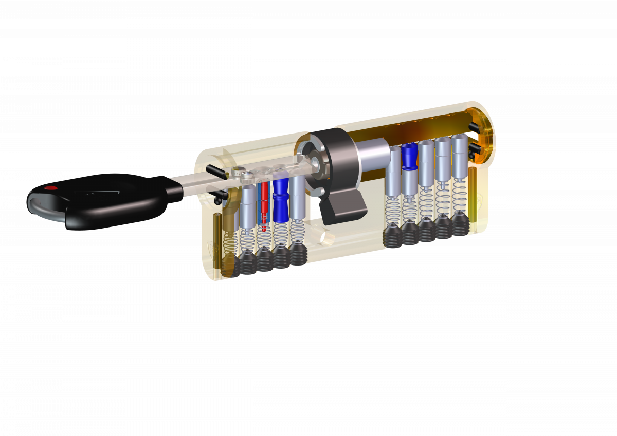 Цилиндр Rav Bariach серии Saturn ключ-шток 91мм (60х31) 